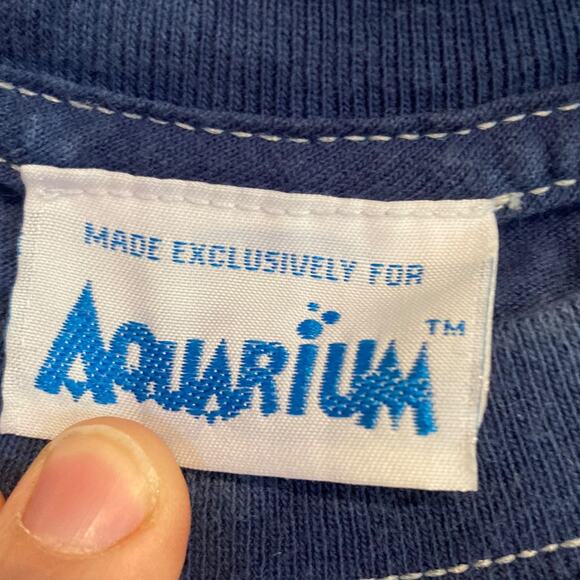 Unisex Vintage Y2K Aquarium Tie Die White Tigers White Stitch T Shirt Size Small - Picture 9 of 16